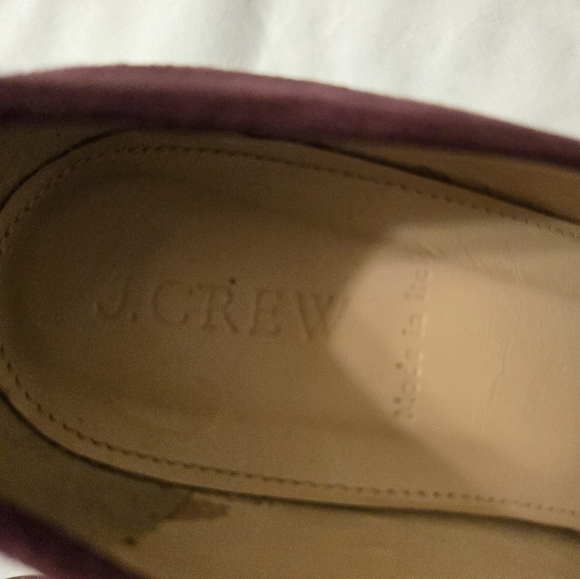 J Crew Lucite Heels in Suede Vintage Cabernet 8 - Picture 3 of 4